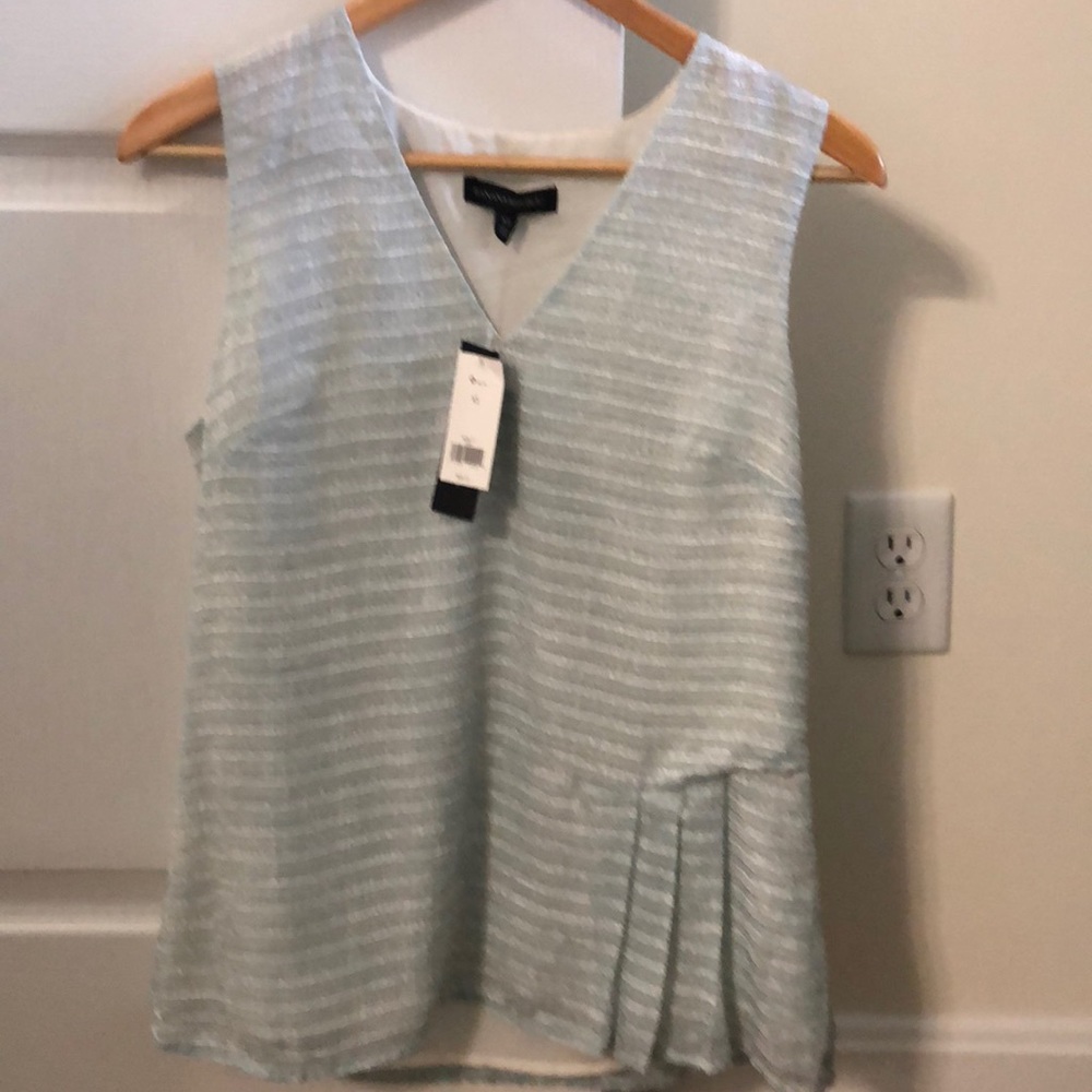 Sleeveless Blouse -Light Blue Silk